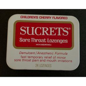 Vintage 1970's Children's Sucrets Tin Box - Empty
